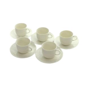 イヴサンローラン YVES SAINT LAURENT カップ ソーサー 5客 セット ロゴ 食器 白 ホワイト ■GY11 /MQ その他