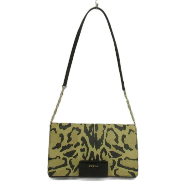 フルラ FURLA ショルダーバッグ ワンショルダー クラッチバッグ 2WAY レザー ヒョウ柄 レ...