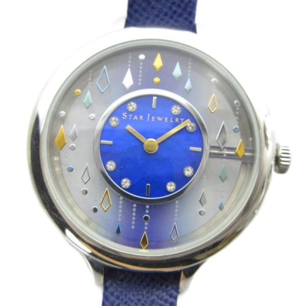 スタージュエリー STAR JEWELRY 腕時計 ウォッチ クォーツ レザーベルト スケルトン シ...
