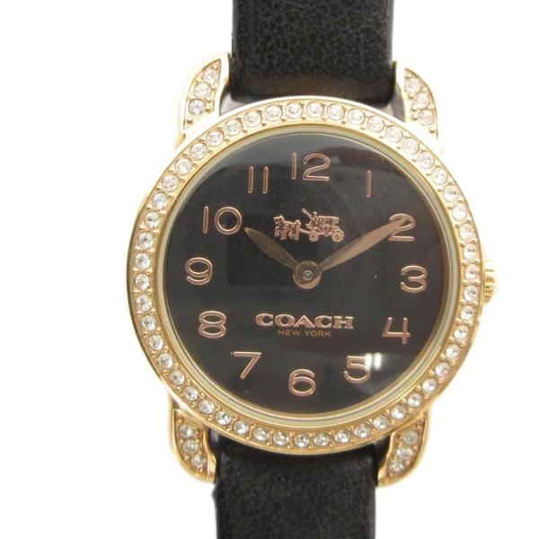 コーチ COACH CA.97.7.34.1327S 腕時計 ウォッチ クォーツ ロゴ 黒文字盤 レ...