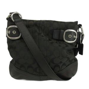 コーチ COACH ショルダーバッグ キャンバス レザー シグネチャー 黒 ブラック F17088 /XZ ■GY18 レディース