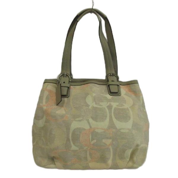コーチ COACH ソーホー オプティック シグネチャー リネン トートバッグ 肩掛け キャンバス ...