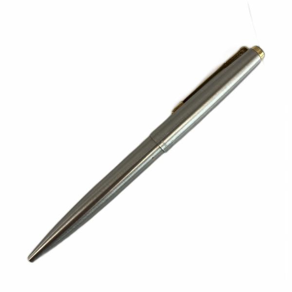 パーカー parker ボールペン 文房具 筆記用具 ステンレススチール ノック式 ロゴ シルバー色...