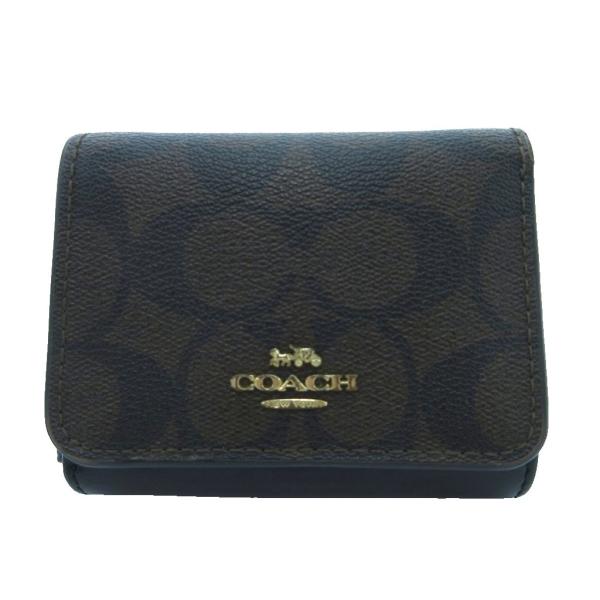 コーチ COACH 7331 IMAA8 三つ折り財布 ウォレット レザー ロゴ シグネチャー 茶 ...