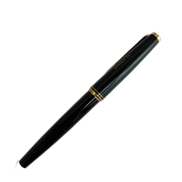 モンブラン MONT BLANC ヴィンテージ 万年筆 ペン先585 ロゴ 黒 ブラック ゴールド色...