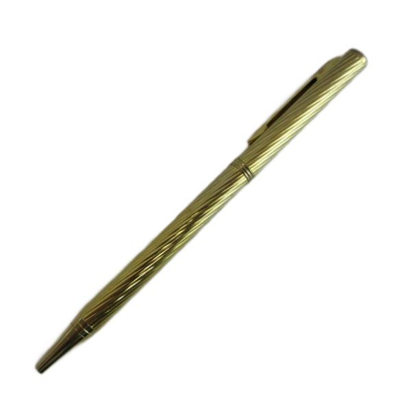 ジャンク品 トライナル Trinal ボールペン 文房具 筆記用具 ツイスト式 ロゴ ゴールド色 /...