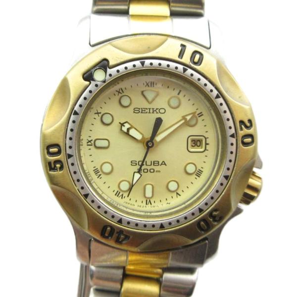 セイコー SEIKO ジャンク品 3E25-0A10 腕時計 ウォッチ クォーツ カレンダー付き ゴ...