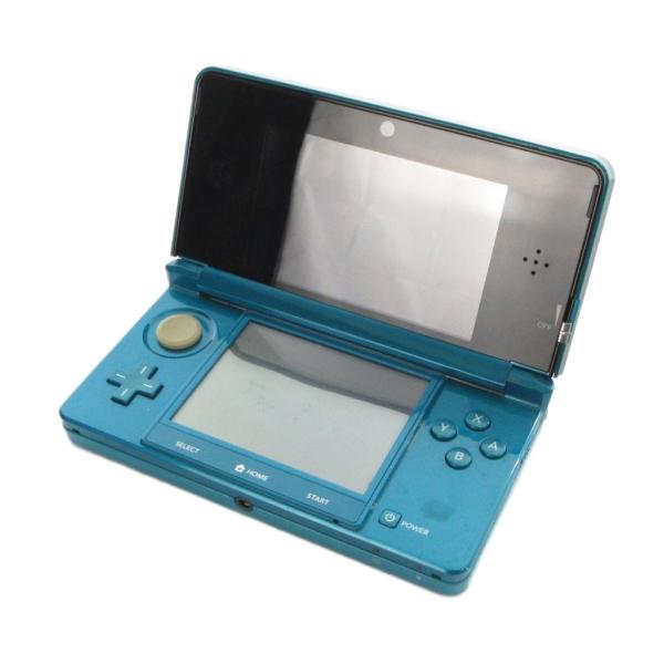任天堂 3DS ゲーム機 本体 ロゴ 初期化・動作確認済 緑 グリーン アクアブルー ■GY11 /...