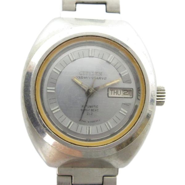 シチズン CITIZEN 4-660013 腕時計 自動巻き ウォッチ カレンダー付き シルバー色 ...