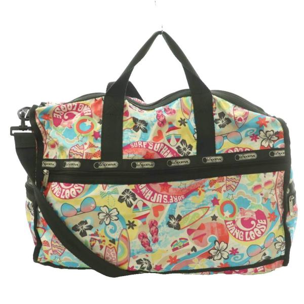レスポートサック LesportSAC ボストンバッグ 2way ハンド ショルダー 総柄 ナイロン...
