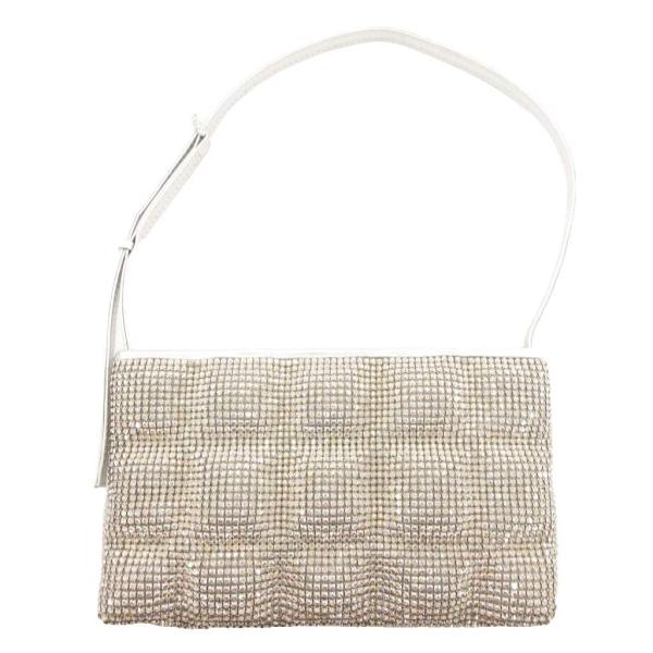 スワロフスキー SWAROVSKI ポシェット ミニハンドバッグ ワンハンドル キルティング レザー...