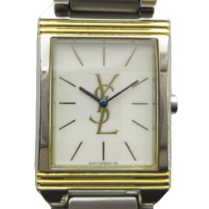 イヴサンローラン YVES SAINT LAURENT 5421-H04724 腕時計 ウォッチ クォーツ スクエア ロゴ シルバー色 ■GY18 /MQ メンズ