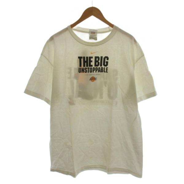 ナイキ NIKE Tシャツ L 白 ホワイト ロゴプリント 半袖 クルーネック /LP メンズ