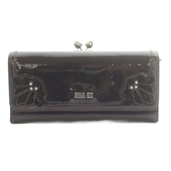 アナスイ ANNA SUI 長財布 がま口財布 小銭入れ エナメル 紫 パープル /MI ■GY17...