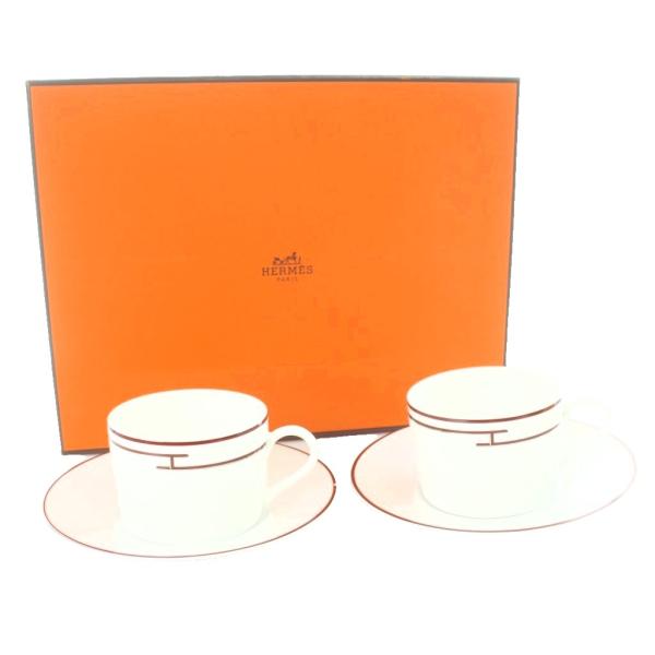 エルメス HERMES Rhythm リズム カップ＆ソーサー 2客 セット 箱付き 食器 /MW ...