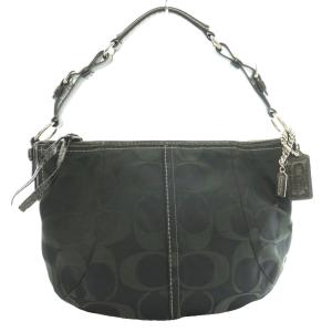 コーチ COACH シグネチャーホーボーバッグ ショルダーバッグ キャンバス レザー 黒 ブラック グレー 12675 /SS ■OS ■GY18 レディース