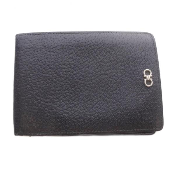サルヴァトーレフェラガモ Salvatore Ferragamo 二つ折り財布 小銭入れなし レザー...