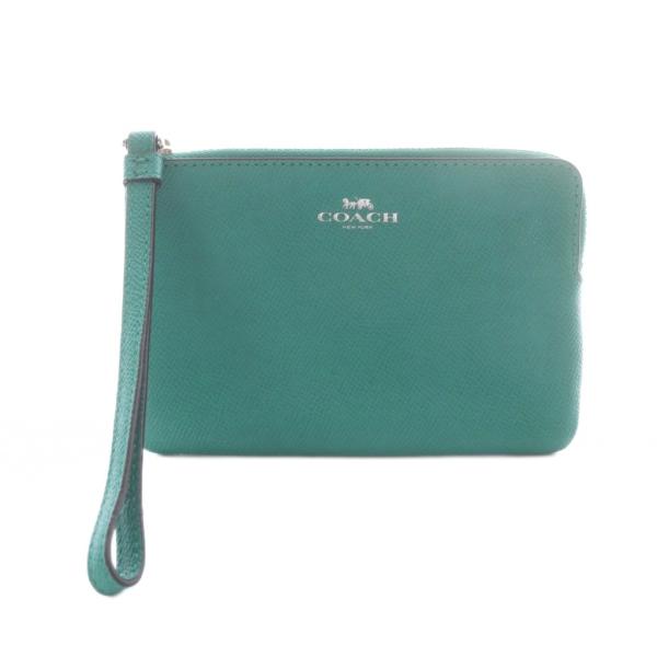 コーチ COACH ポーチ レザー 緑 グリーン F58032 /SR ■GY11 レディース