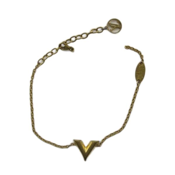 ルイヴィトン LOUIS VUITTON ブレスレット アクセサリー バングル ロゴ ゴールド色 ■...