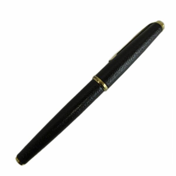 プラチナ PLATINUM 万年筆 文房具 筆記用具 レザー ペン先14K ロゴ 黒 ブラック ゴー...