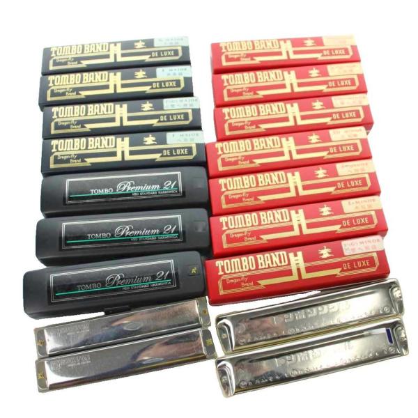 トンボ ハーモニカ TOMBO DE LUXE 11個 Premium21 3個  トンボシングル ...