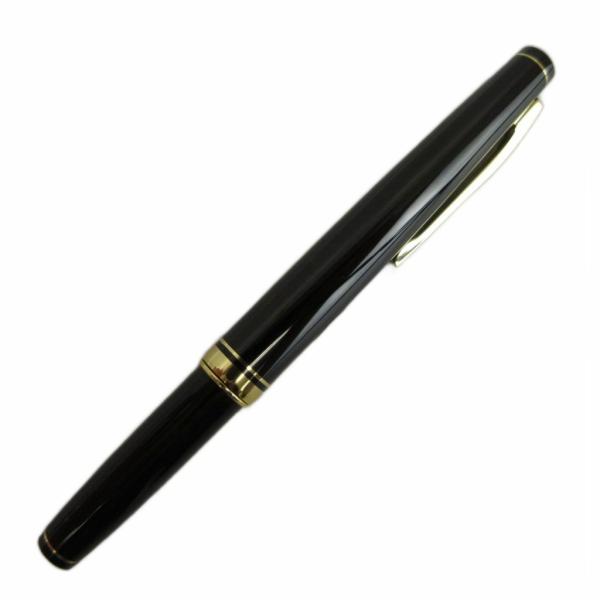 プラチナ PLATINUM ヴィンテージ 万年筆 文房具 筆記用具 ペン先18K ショート ロゴ 黒...