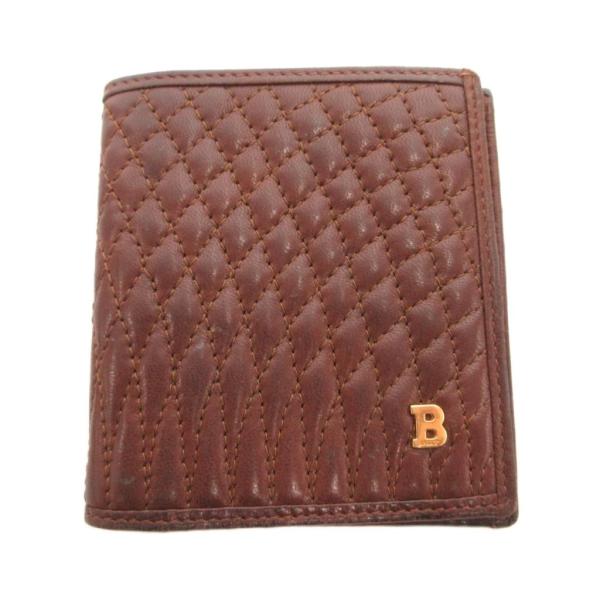 バリー BALLY 2つ折り財布 ウォレット ロゴ レザー 茶 ブラウン /FF ■GY18 レディ...
