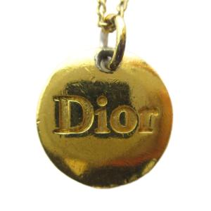 クリスチャンディオール Christian Dior ネックレス アクセサリー ペンダント ロゴ ゴールド色 ■GY18 /MQ ■OH レディース