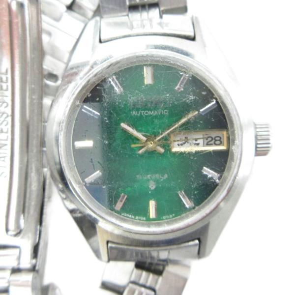 セイコー SEIKO 2706-0170 腕時計 ウォッチ 自動巻き カレンダー付き 緑文字盤 動作...