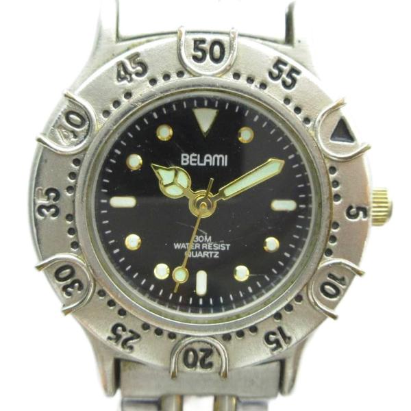 BELAMI BA.529L 腕時計 ウォッチ クォーツ 黒文字盤 シルバー色 ■GY18 /MQ ...