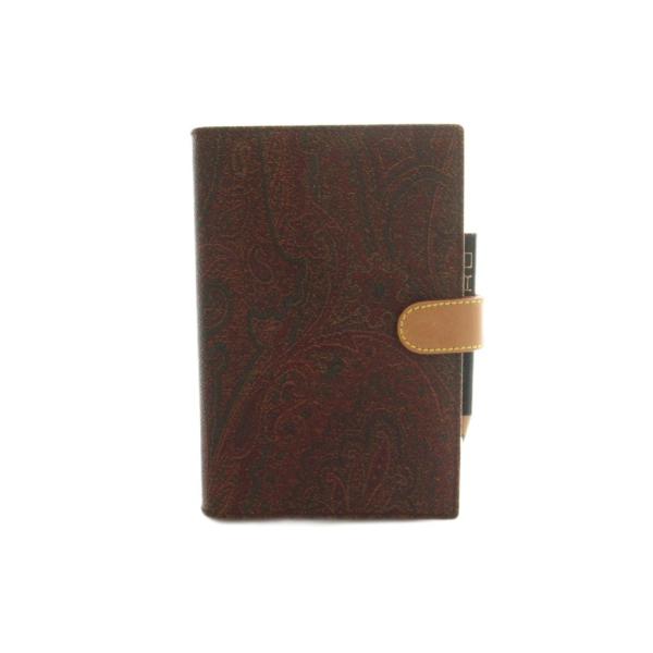 エトロ ETRO 手帳 文房具 鉛筆付き ペイズリー柄 茶 ブラウン /MI ■GY18 その他
