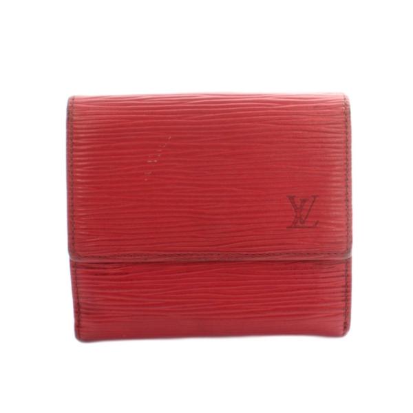 ルイヴィトン LOUIS VUITTON エピ 三つ折り財布 小銭入れ レザー LVロゴ 赤 レッド...