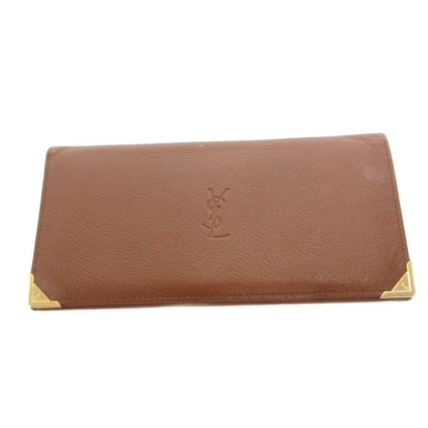 イヴサンローラン YVES SAINT LAURENT 2つ折り 長財布 ウォレット レザー YSL...