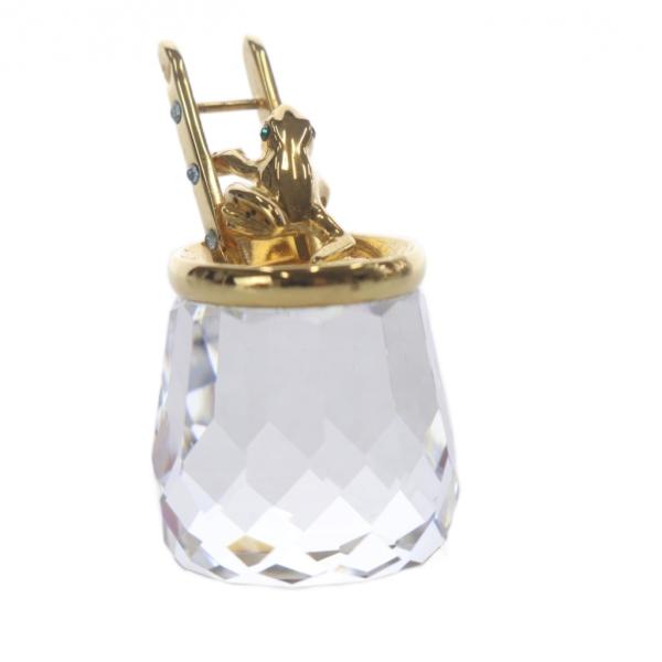 スワロフスキー SWAROVSKI クリスタルメモリーズ ウェザーフロッグ オブジェ 置き物 カエル...