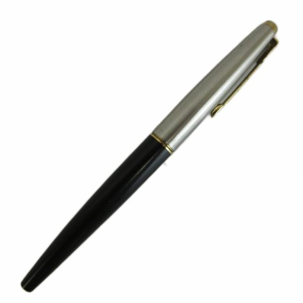 パーカー parker 45 ジャンク品 ヴィンテージ 万年筆 文房具 筆記用具 ロゴ シルバー色 ...