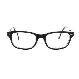 中古 レイバン RAY BAN 眼鏡 スクエア 度入り 53□18 黒 ブラック 青 ブルー 5345-D 507 /AN24 ■GY06 メンズ 【ベクトル 古着】