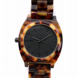 ニクソン NIXON タイム テラー アセテート Time Teller Acetate 腕時計 クオーツ 黒文字盤 べっ甲風 茶 ブラウン 黒 ブラック｜vectorpremium