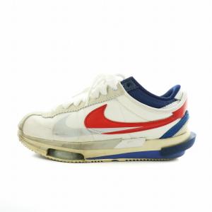 NIKE sacai Zoom Cortez White and University Red スニーカー シューズ 靴 US7.5 25.5cm 白 ホワイト マルチカラー DQ0581 100