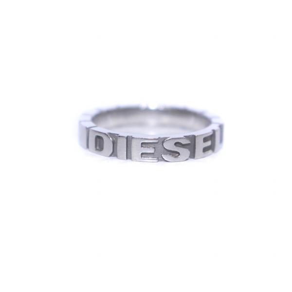 ディーゼル DIESEL 00-STEEL CUBED RING WITH LOGO 指輪 リング ...