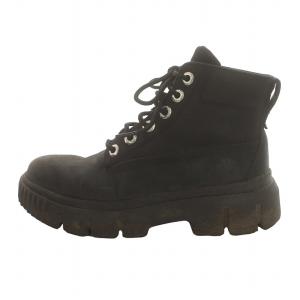 ティンバーランド Timberland ショートブーツ レースアップ レザー 厚底 US6W 23cm 黒 ブラック /IR ■GY18 レディース｜vectorpremium