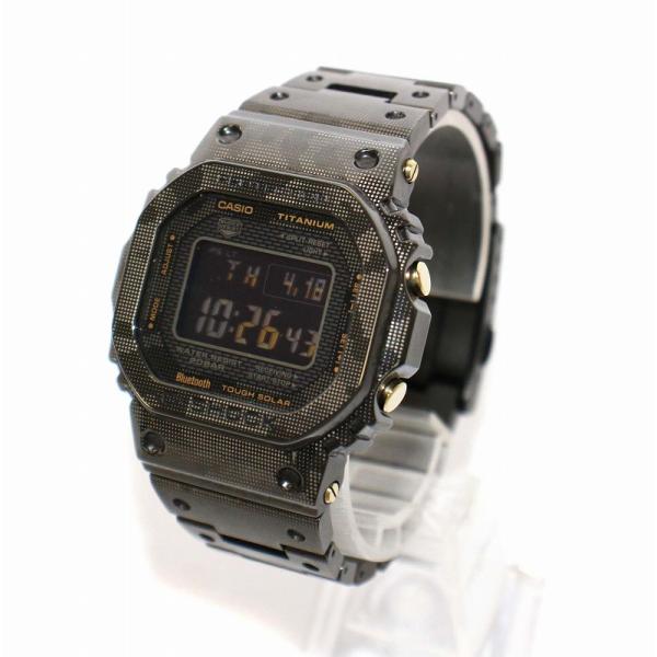 CASIO G-SHOCK 腕時計 電波ソーラー スクエア カモフラ ショックレジスト Blueto...