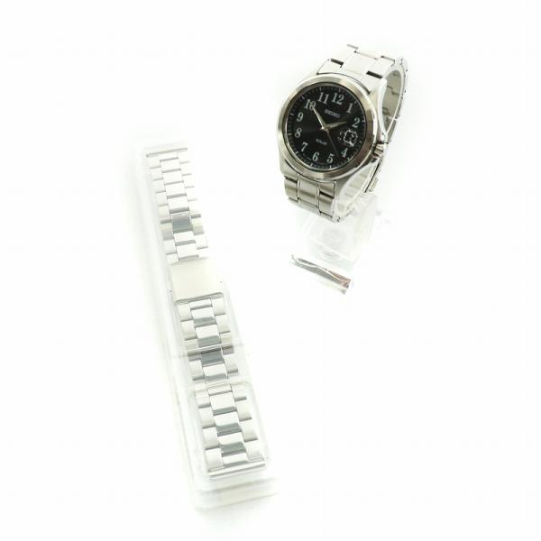 セイコー SEIKO 腕時計 ウォッチ ソーラー クォーツ ベルト付属 ロゴ デイト カレンダー付き...