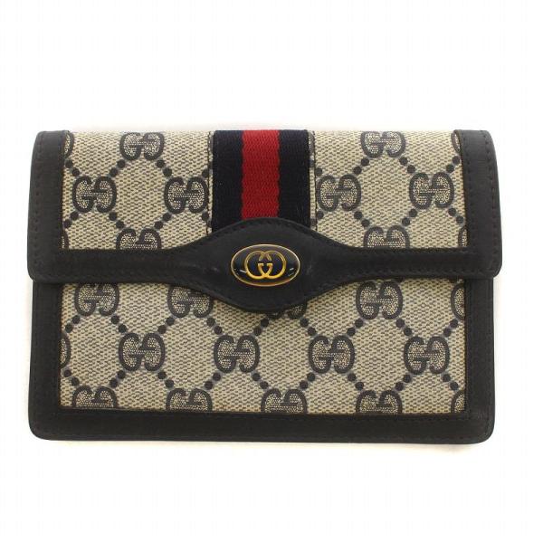 グッチ GUCCI オールドグッチ ポーチ 小物入れ シェリーライン インターロッキング GGスプリ...