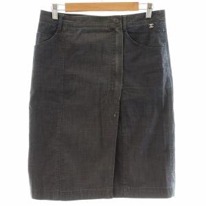 CHANEL 【値下げ】CHANEL デニムスカート グレー サイズ：38 (EC
