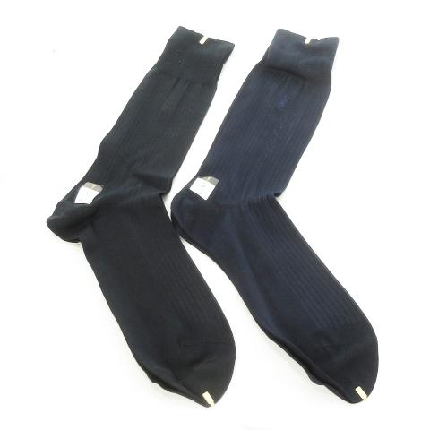 未使用品 YVES SAINT LAURENT 靴下 ソックス 2足セット ワンポイント ロゴ スト...