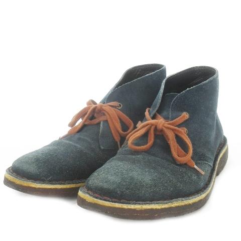 ホーキンス Hawkins チャッカブーツ スエード レースアップ 24.5cm 紺 ネイビー HL...