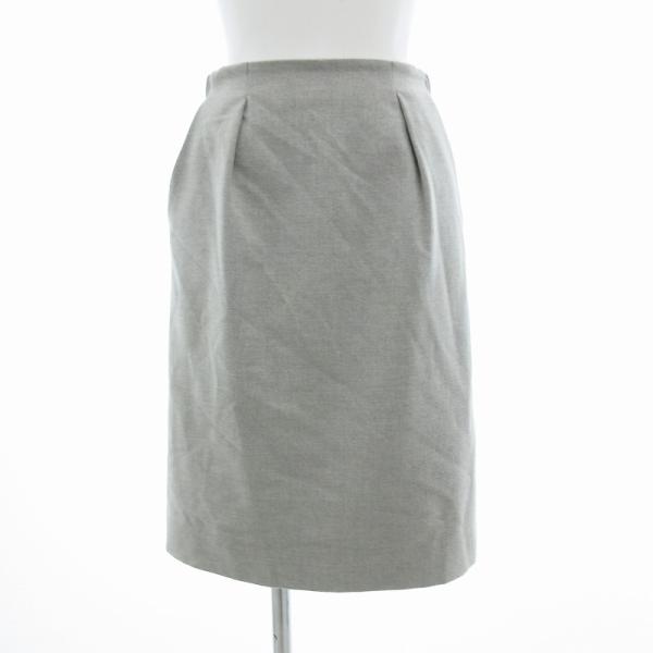 ストロベリーフィールズ STRAWBERRY-FIELDS スカート ひざ丈 タック ゴムウェエスト...