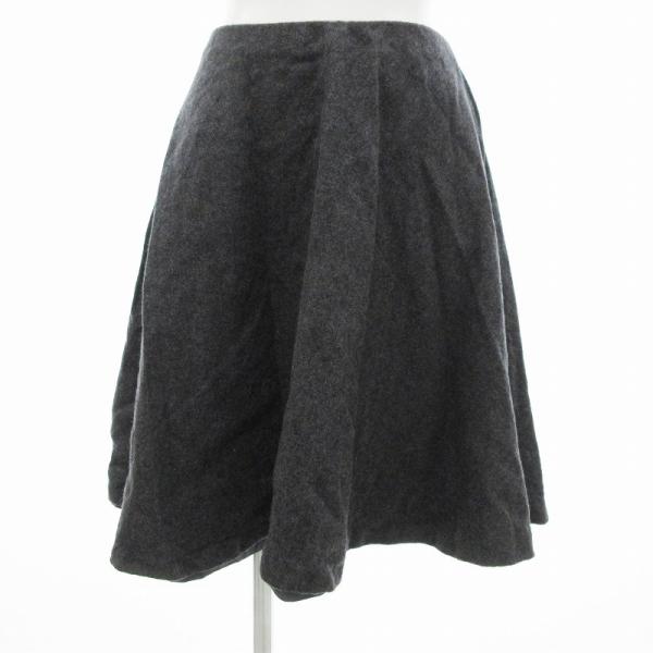 ロペ ROPE フレアスカート ひざ丈 ウール 36 グレー /JS レディース