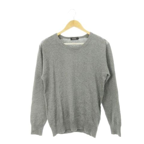 BURBERRY BLACK LABEL ニット セーター ラウンドネック 長袖 チェック ワンポイ...