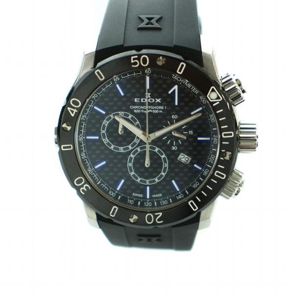 エドックス EDOX クロノオフショア 1 クロノグラフ 腕時計 ウォッチ クォーツ 回転ベゼル デ...